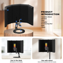 Aokeo Studio Recording Microphone Isolation Shield.High Density Absorbent is Use