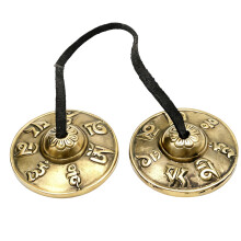 MospdyGear Pair of 6.5cm Tibetan Tingsha Bells, Engraved with Buddhist Symbols f