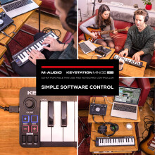 M-AUDIO Keystation Mini 32 MK3 USB MIDI Keyboard Controller with 32 Velocity Sen