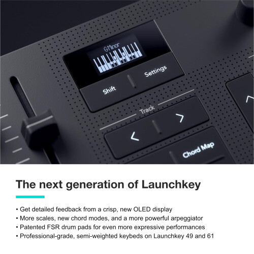 Novation Launchkey 49 [MK4] – 49 key Semi-Weighted, USB, MIDI Keyboard Controlle