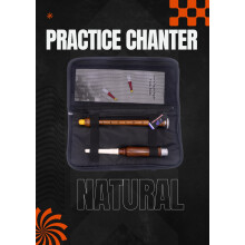 Scottish Highland Bagpipe Practice Chanter – Rosewood, Black & Natural Finish wi
