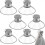 8 ventouses de 40 mm avec filetage M4x10 mm 1