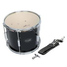 GEWA Marching Drum 12 x 10", wooden shell black, incl. carrying strap