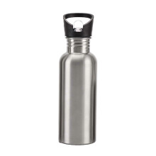 Bouteille d'eau à large ouverture avec poignée, en acier inoxydable, réutilisable, pour le sport