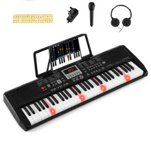 Maxmass 61 Key Electric Keyboard Piano, Portable Digital Piano with Microphone,