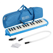 32 Key Melodica Instrument, Soprano Air Piano Keyboard Pianica with 1 Long Tubes