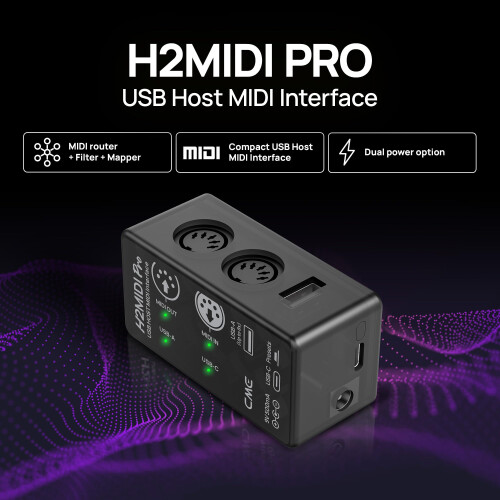 CME H2MIDI Pro – Advanced USB Host MIDI Interface with Router, Filter, Mapper, F 1