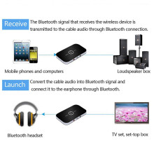 Récepteur Bluetooth 5.0 sans fil 2 en 1, adaptateur audio stéréo pour TV domestique, PC, ordinateur portable et téléphone.