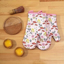 Gants de cuisine en polyester doux et résistant à la chaleur, gants tendance, gants de pâtisserie, accessoires de cuisine, lot de 2, mu