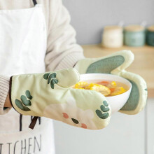 Gants de cuisine épais et résistants à la chaleur, avec revêtement antidérapant en silicone, parfaits pour la cuisson, la pâtisserie et