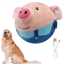 Jouet interactif pour chien en peluche cochon, balle électrique parlante et animée pour animaux de compagnie, jouet anti-ennui