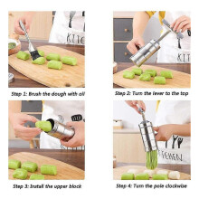 Machine à pâtes manuelle pour la maison, accessoires de cuisine, presse à pâtes manuelle à manivelle (couleur : argent) (1 pièce)