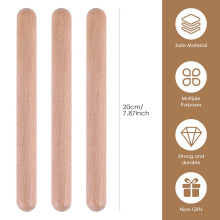 Fayrimi 20-Piece 8-Inch Rhythm Sticks - Lummi Sticks, Classical Wood Claves Musi