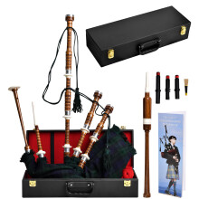 Highland Redstone Scottish Bagpipe – Full Size Cocuswood Bagpipe in Rosewood Fin