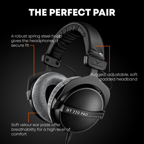 beyerdynamic beyerdynamic DT 770 Pro 32 Ohm Studio Headphone, Grey (DT 770 Pro 32 Ohm Grey) 1