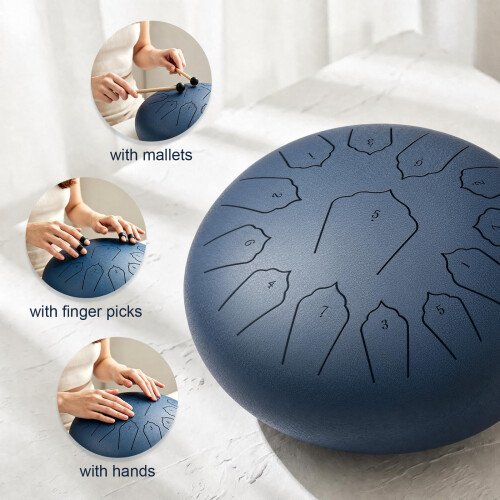 Shaevle Steel Tongue Drum 12 Inch 13 Notes Calm Drum 2
