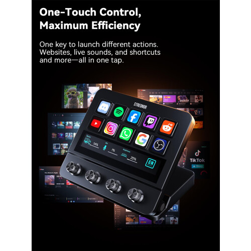 Streonor Stream Controller S10 Studio Deck with 10 Keys Touchbar 4 Knobs 1