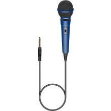 SoundLAB Dynamic Unidirectional Karaoke Microphone With Fixed 6.35mm Jack Lead 3m Length For Singing, Presentations, Practice, Home Party, Celebratio
