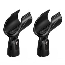 Generic Microphone Clips Clamp Holder Replacement for Microphone Stands, Mic Stand Wireless Microphone Handheld transmiters, 2 Pack