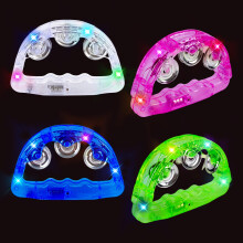 Musfunny LED Light Up Tambourines: 4 Pack Handheld Tambourine Instrument