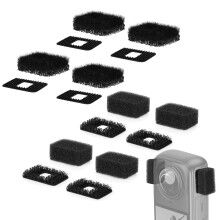 Mic Wind Muff for Insta360 - Furry Mic Windscreen 4pcs and Mic Cover Foam 4pcs Compatible with Insta360 X4 Camera, X3 Camera, Outdoor Wind Noise Redu
