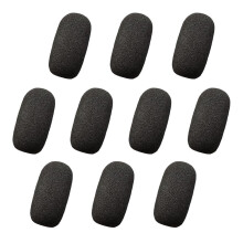 10 Pack Headset Microphone Foam Cover, Universal Microphone Windscreen Mini Sponge Microphone Protector for Indoor & Outdoor (M)