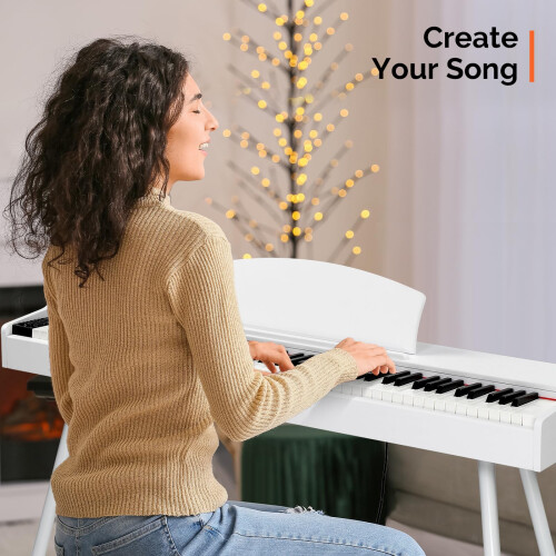 Glarry Digital Piano 88 Weighted Keys, Electronic Keyboard for Beginner, Keyboar