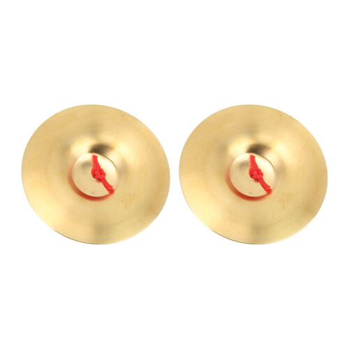Brass Bell Cymbal, 14.7 cm Diameter, Hand Percussion Instrument Teaching Tool, C