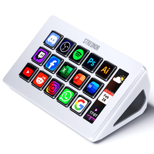 STREONOR Stream Control Deck Standard S15, Stream Controller with 15 Customisabl