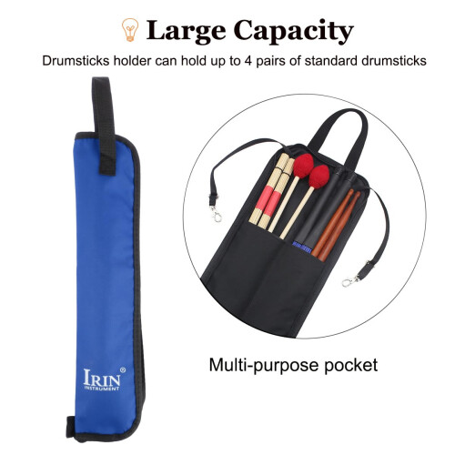 COZLYNX Portable Drumstick Bag with Hooks for Drum Mallets 2