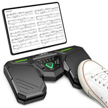 LEKATO Bluetooth Page Turning Pedal, Rechargeable Wireless Page Turner with 40H Playtime, Dual Non-slip & Silent Page Turning Pedal with Battery Indi