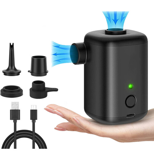 Tragbare Luftpumpe wiederaufladbar Black