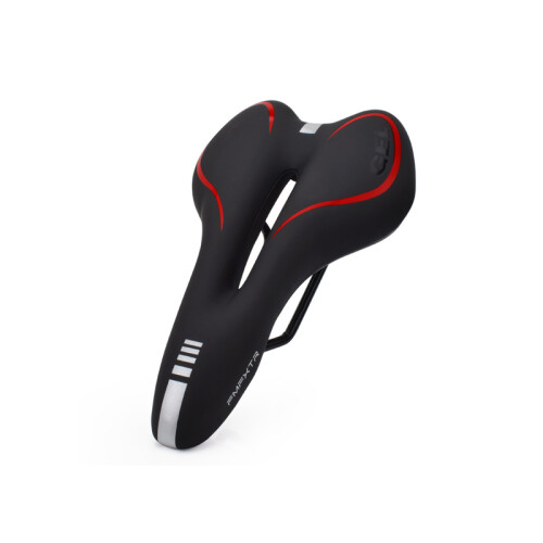 Fahrradsattel aus Silikon Black+Red