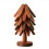 Creative Tree-Shaped Solid Wood Trivet Coaster - Heat-Resistant Kitchen Trivet and Tabletop Decor, Foldable, Coffee Color 1