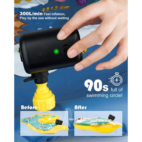 Tragbare Luftpumpe wiederaufladbar Black 1