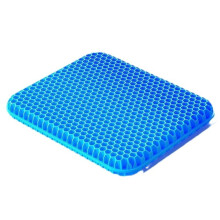 Coussin de siège en gel alvéolaire grande taille avec housse en tissu respirant, fraîcheur et pression répartie