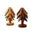 Creative Tree-Shaped Solid Wood Trivet Coaster - Heat-Resistant Kitchen Trivet and Tabletop Decor, Foldable, Coffee Color 3