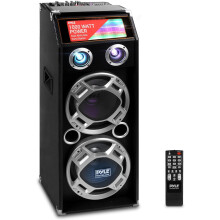 Pyle Party Speaker Portable PA System 1000W Large Bluetooth Speaker Black – LED