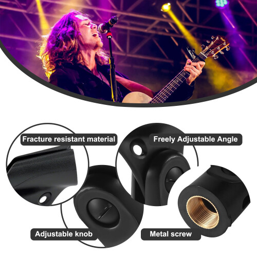 6PCS Microphone Clip Mic Holder, Black 2