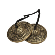 Dharma Store - Tibetan Yoga Meditation Cymbals Bell - Dragon Embossed (Original