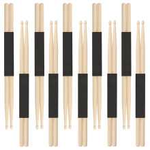 MUKCHAP 10 Pairs 5A Wooden Drum Sticks, Maple Wood Drum Sticks for Drumming, Practice, Performance