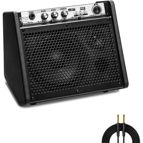 Coolmusic Mini Electric Drum Amp 20W, Bluetooth Electronic Drum Amplifier Keyboa