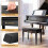CAHAYA Piano Bench with Storage Compartment - Large Size Black Dressing Table St 6