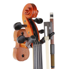 Mahogany Wood Violin Hanger Hook - Wall Mount Violin Holder Stand for Home Studio