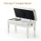 FILISITE Adjustable Duet Piano Bench with Storage, Heavy Duty Solid Wood Double 1