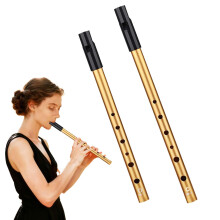 2 Pcs Tin Whistle, Tin Whistle D & C Irish Whistles, 6-Hole Aluminum Penny Whist