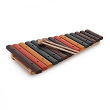 15 Key Wooden Xylophone with Mallets by Gear4music