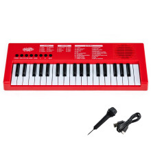 GYMAX Electric Keyboard Piano, Portable Digital Piano with Microphone, Beginner