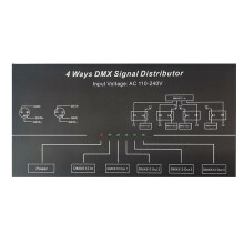 Micvtve DMX512 Amplifier Splitter DMX512 Signal Repeater 1CH DMX121 4CH 4 Output Ports DMX124 Signal Distributor, AC100V-240V