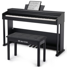 MUSTAR 88 Key Piano Keyboard Fully Weighted with Piano Bench, Digital Piano 88 W